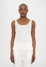 MAXMARA top in raso di seta Bianco