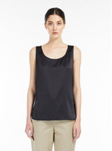 MAXMARA top in raso di seta Blu