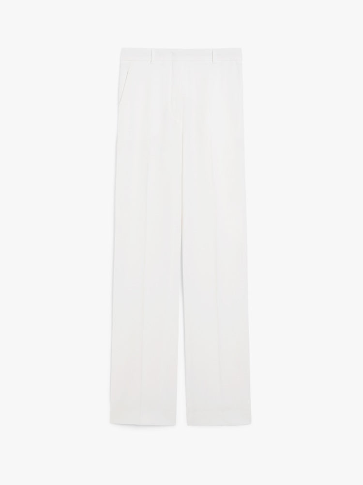 pantalone dritto in satin lana QUASAR 010 MAXMARA 