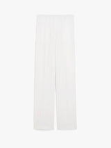 MAXMARA pantalone dritto in satin lana Bianco