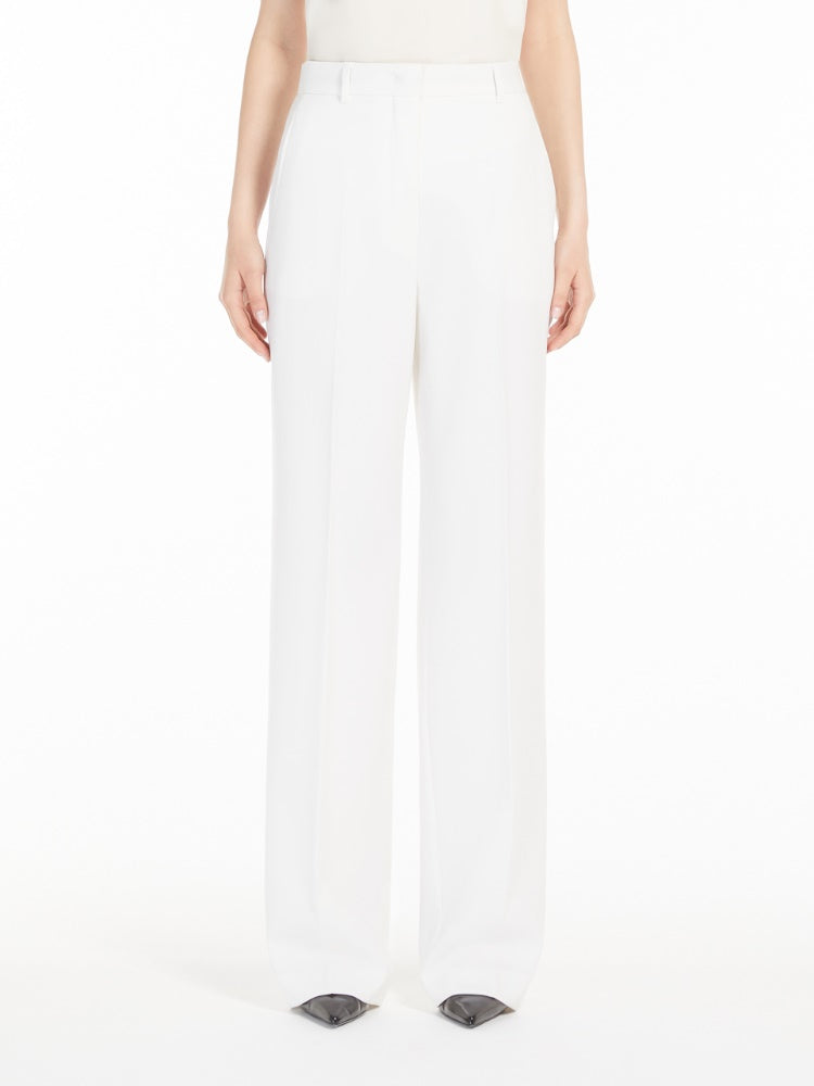 pantalone dritto in satin lana QUASAR 010 MAXMARA 