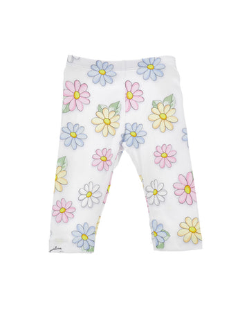 leggins con margherite 31E408 5662 0099 MONNALISA 