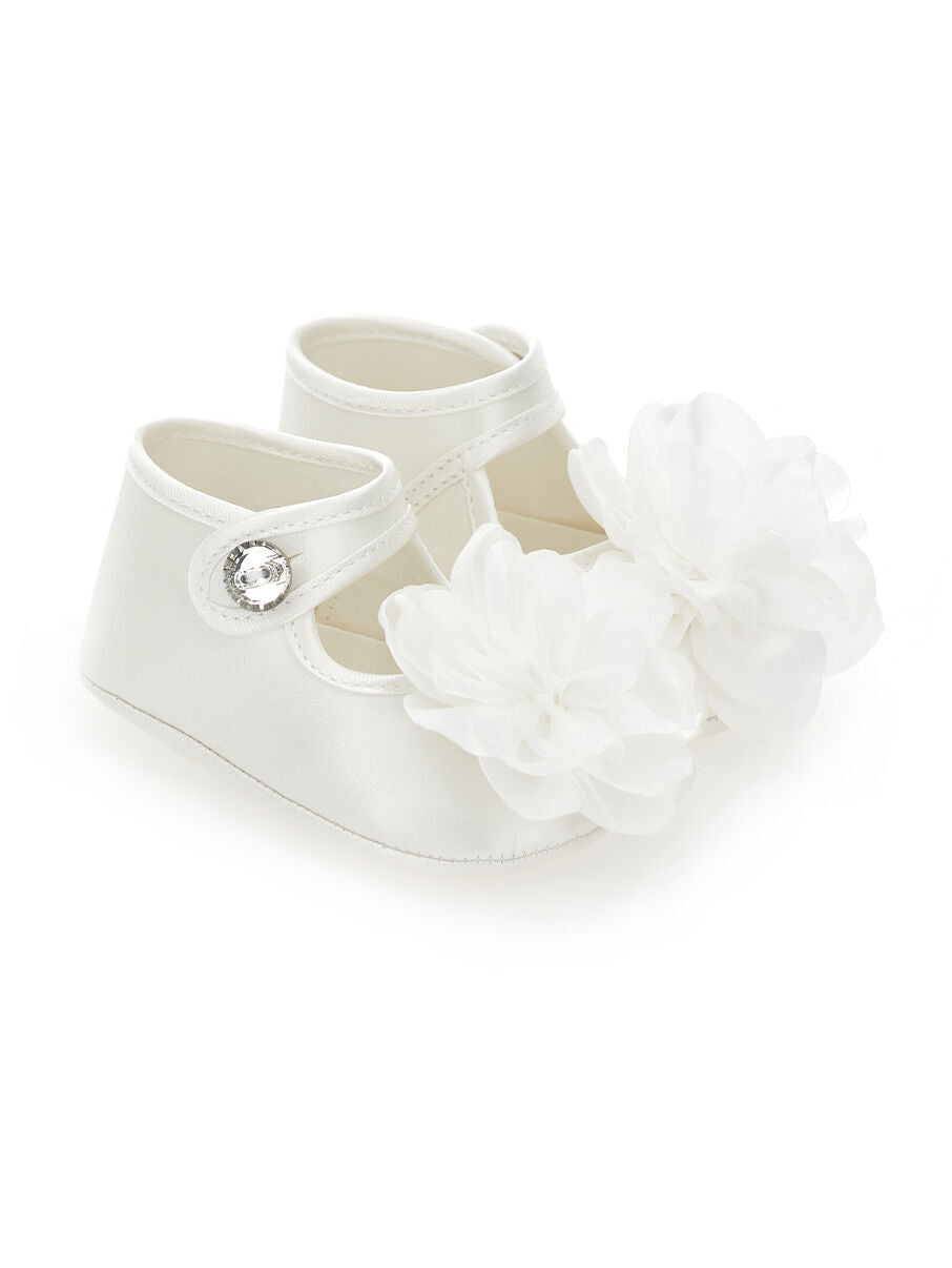 scarpine con applicazione fiori 73E009 5783 0001 MONNALISA 