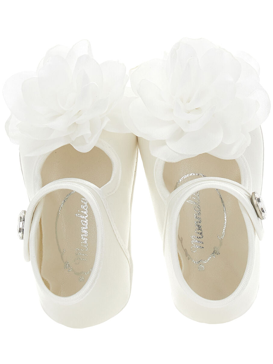 scarpine con applicazione fiori 73E009 5783 0001 MONNALISA 