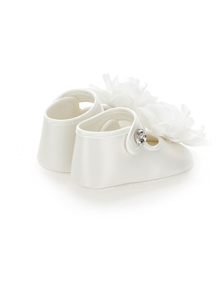 scarpine con applicazione fiori 73E009 5783 0001 MONNALISA 
