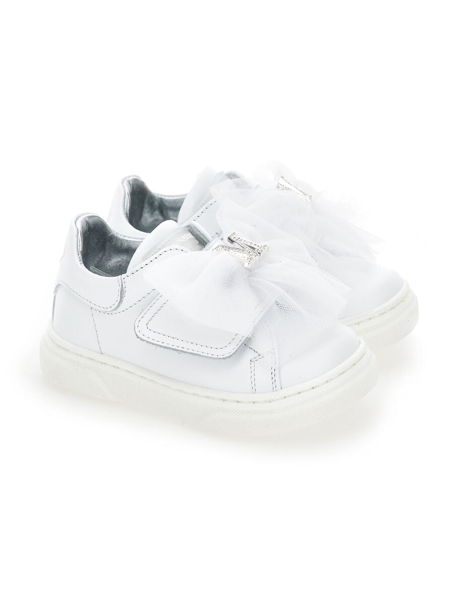 sneakers con logo strass 83E008 5721 0001 MONNALISA 