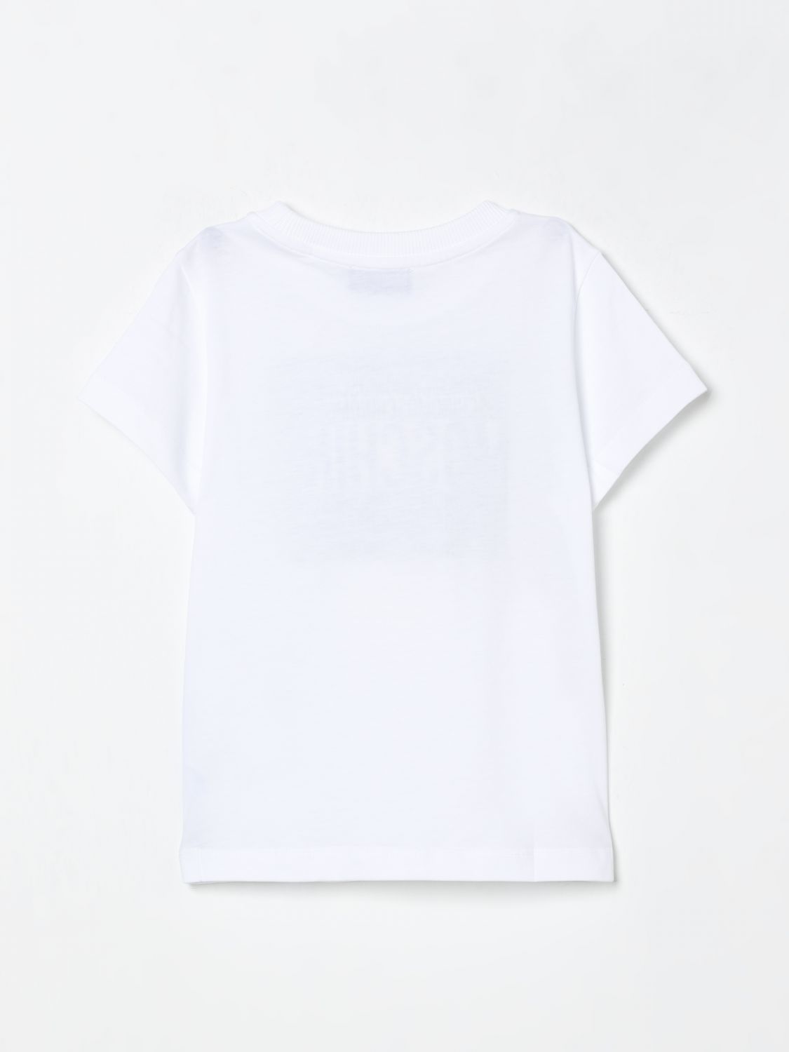 t-shirt con multiscritta H6M04KLAA01 10101 MOSCHINO KIDS 