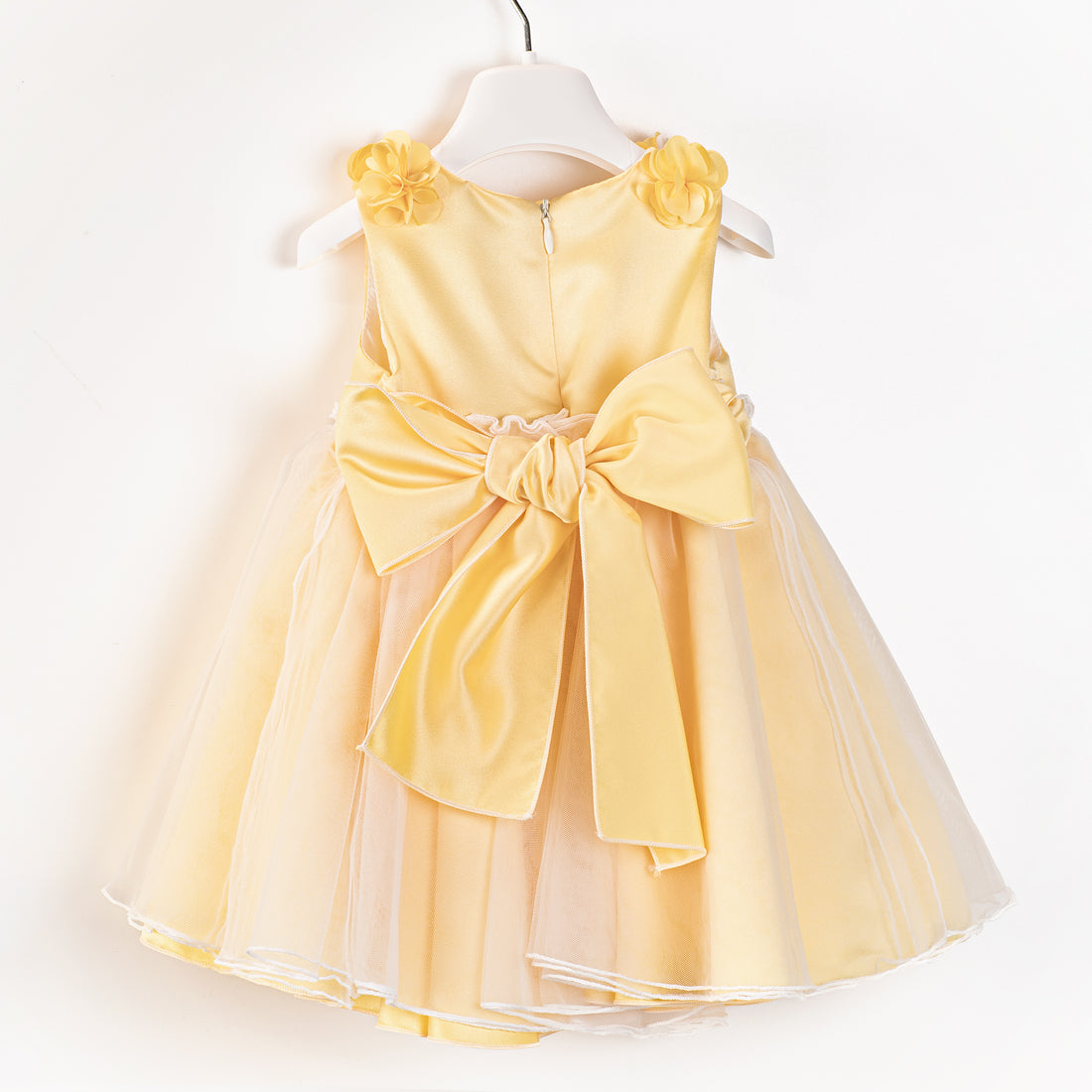 abito con applicazioni al collo PC03219 GIALLO PURE FIRENZE 