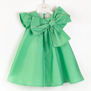 abito con fiocco PC03226 VERDE PURE FIRENZE 