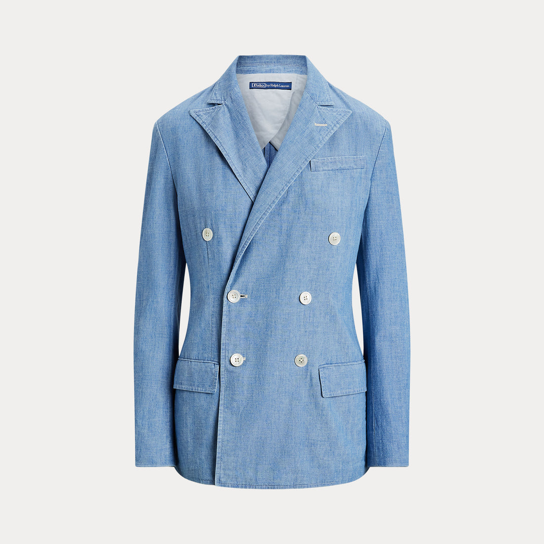 blazer doppiopetto in chambray 211-959934 001 RALPH LAUREN POLO 
