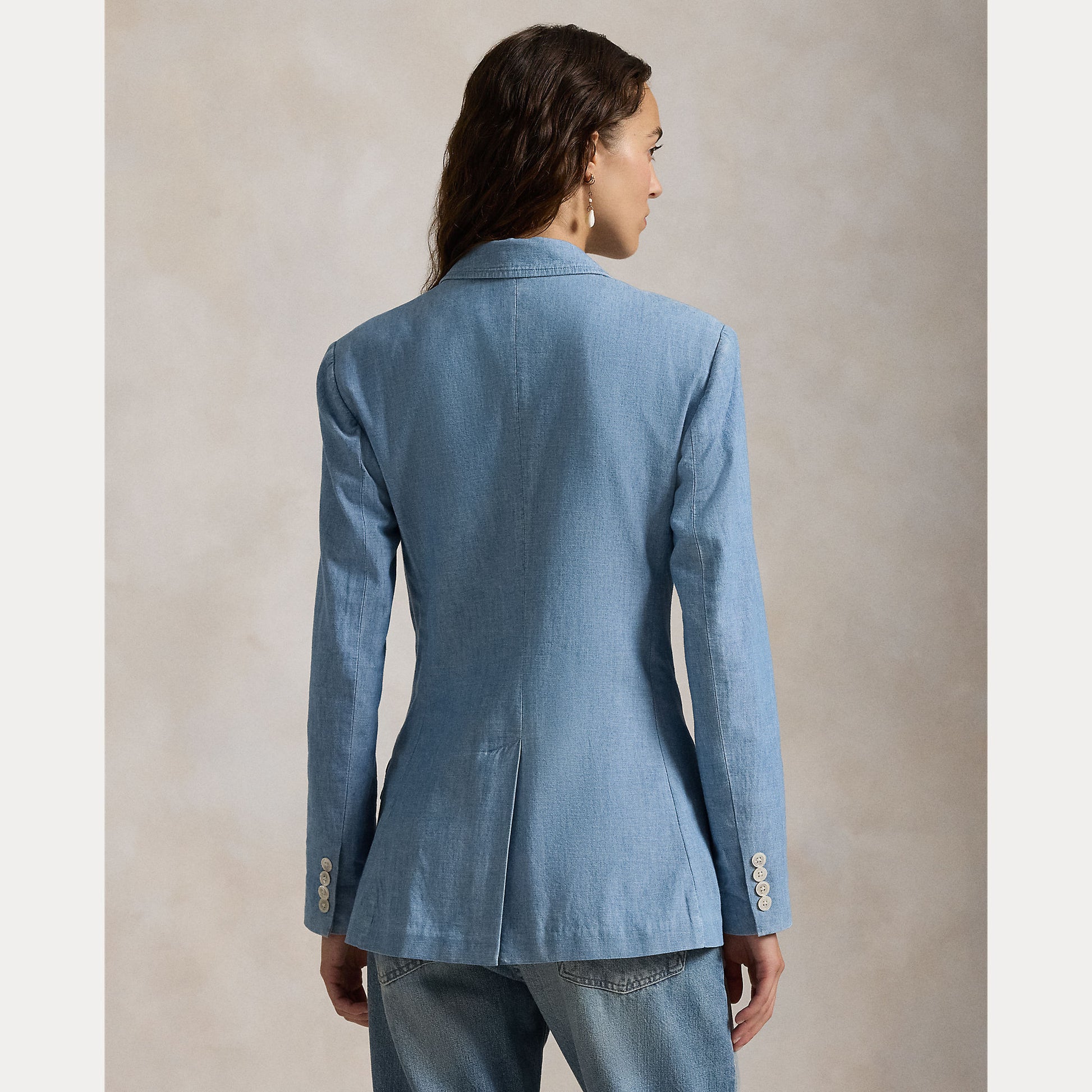 blazer doppiopetto in chambray 211-959934 001 RALPH LAUREN POLO 