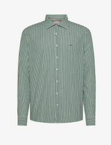 SUN68 camicia a righe bicolor Bianco/verde scuro