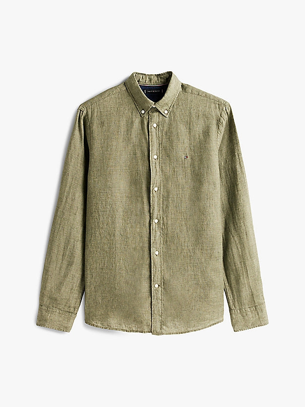 camicia in puro lino MW0MW34602 PLI TOMMY HILFIGER 