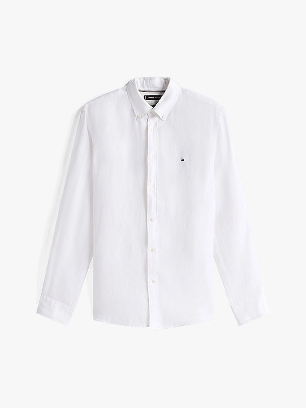camicia in puro lino MW0MW34602 YCF TOMMY HILFIGER 