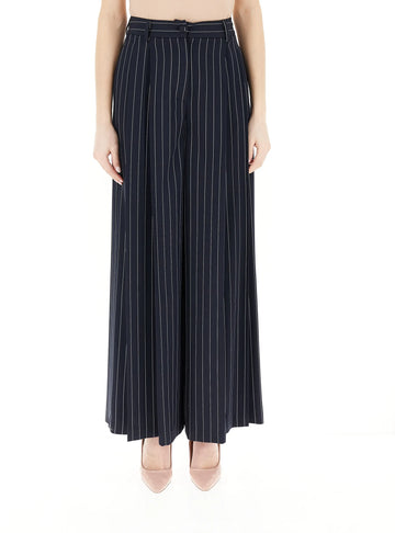 pantalone righe a palazzo TD0438 BLU/NAT VICOLO 