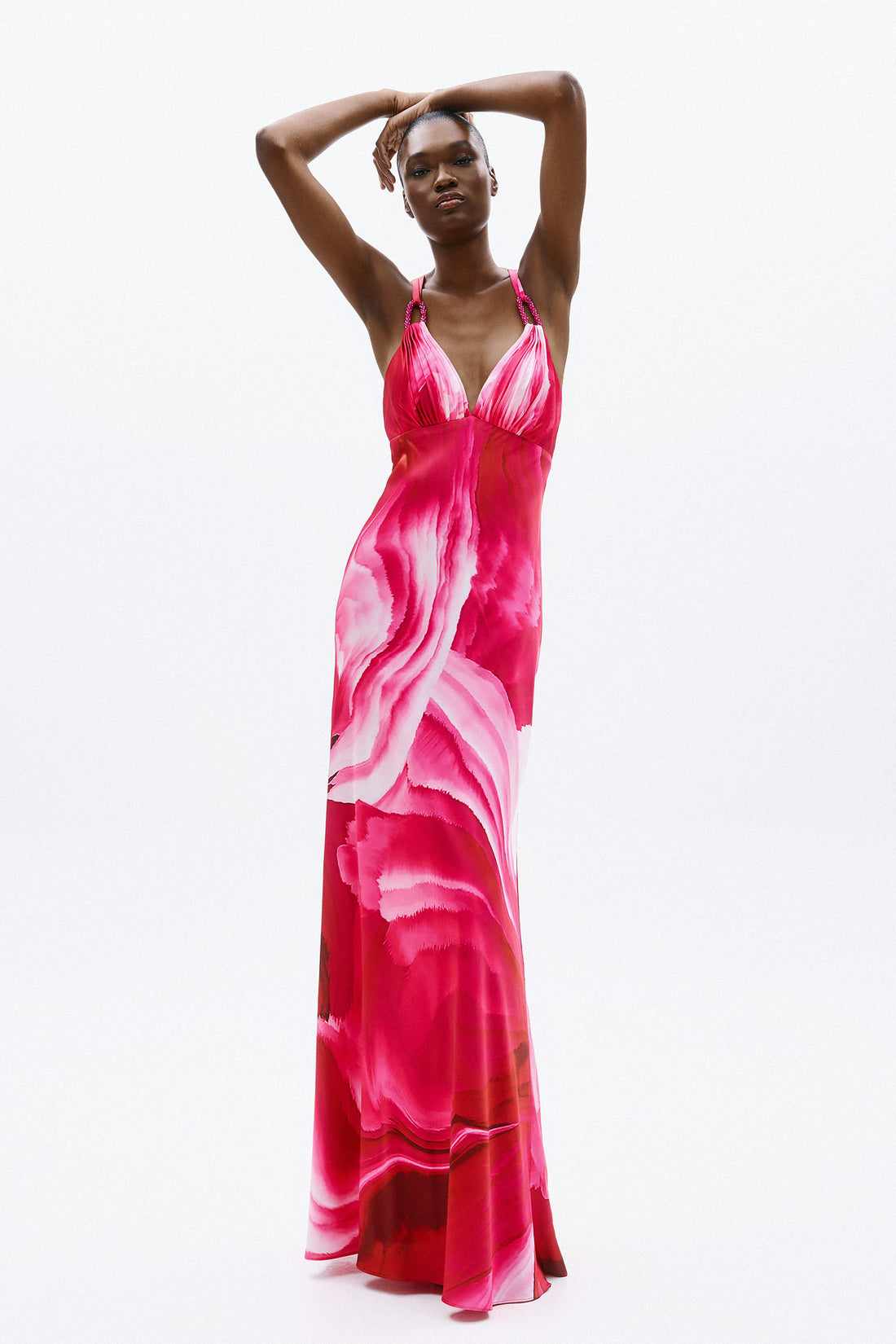 abito elegante allure A4823 WINE PRINT ALLURE 