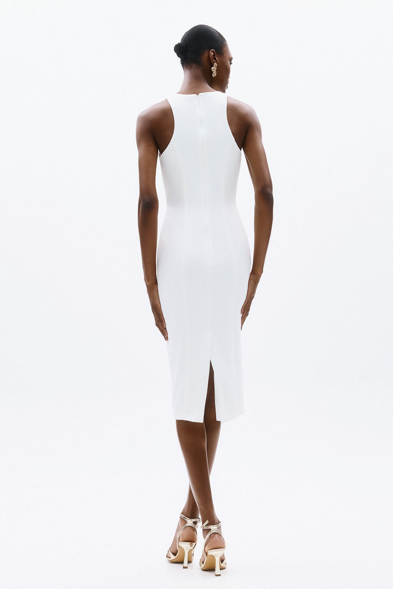 abito a tubino A4852 WHITE ALLURE 