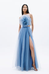 ALLURE abito in tulle elegante Indigo