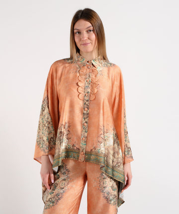 camicia modello poncho a fantasia A26SSCA28 U.V AMOSA 