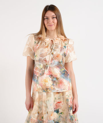 t-shirt con stampa floreale A26SSTS31 U.V AMOSA 