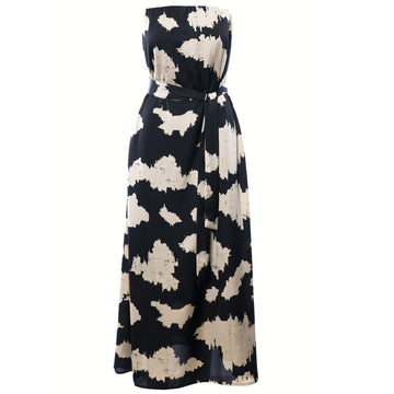 abito candle longdress A36SD002 CANDLE BLACK ANONYME 