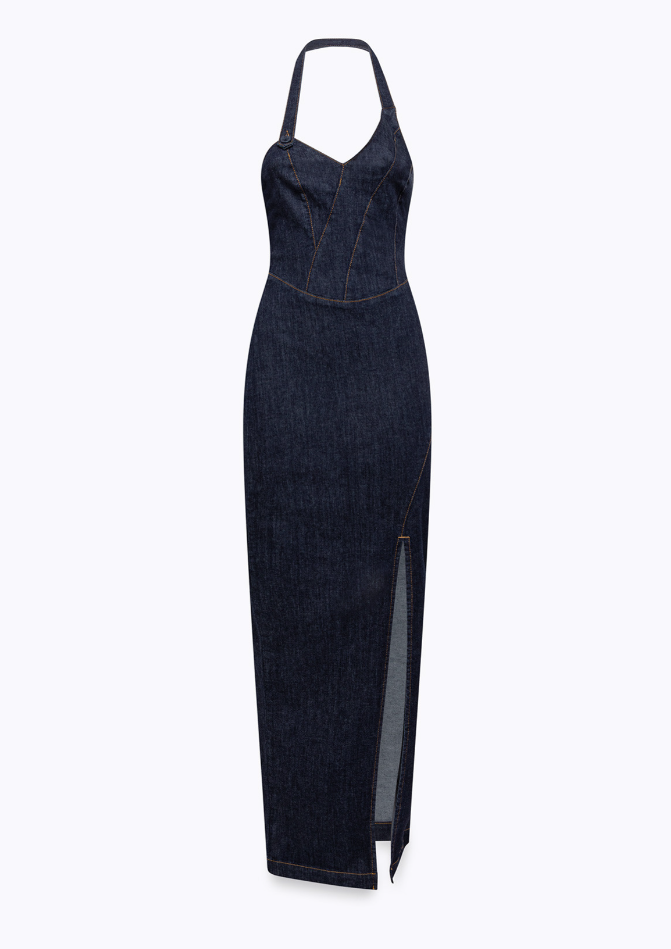 abito lungo in denim RA6071D4992 77951 Blugirl 