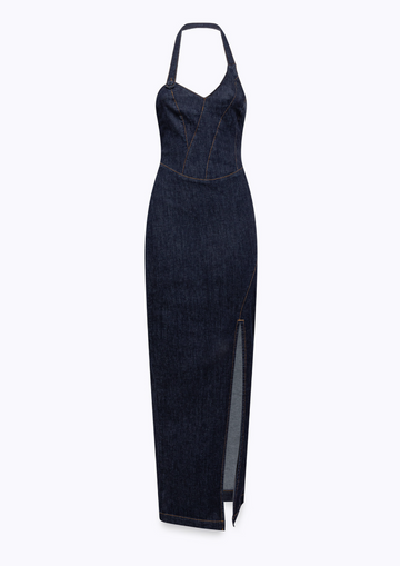 abito lungo in denim RA6071D4992 77951 Blugirl 