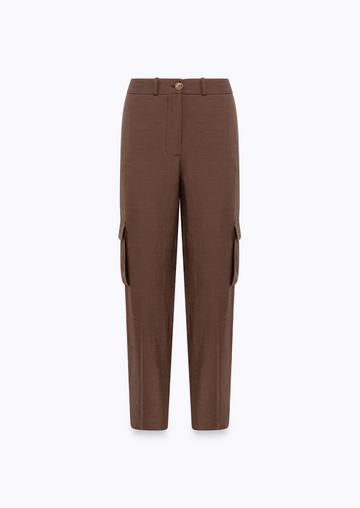Pantaloni cargo in misto lino RA6095T8823 90913 Blugirl 