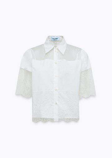 camicia effetto pizzo RA6142T544A 11111 Blugirl 