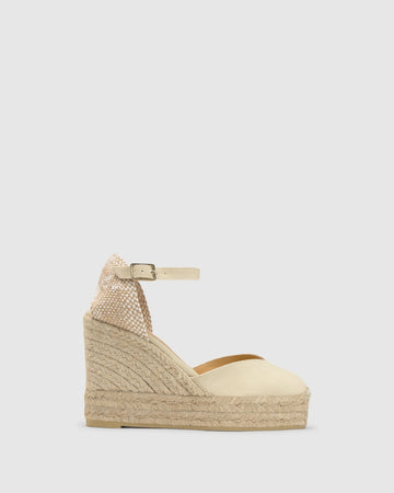 espadrillas chiarita con nastri 020983-001 IVORY CASTANER 