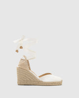 CASTANER Espadrillas con nastro Chiara Blanco