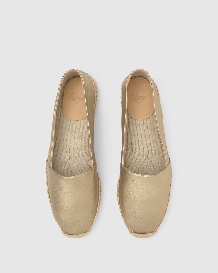 espadrilla in pelle metallizzata 025708 3000 ORO CASTANER 