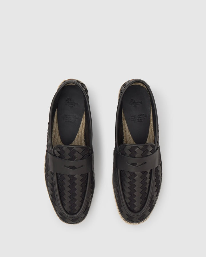 mocassino in pelle intrecciata Noa 026004-100 NEGRO CASTANER 