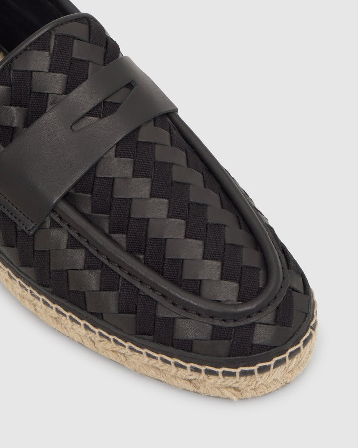 mocassino in pelle intrecciata Noa 026004-100 NEGRO CASTANER 