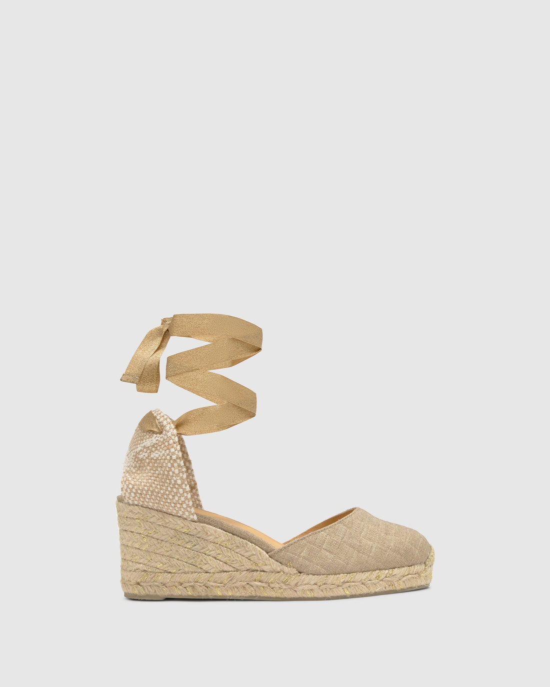 espadrillas Carina in lino metallizzato 026159-290 ORO CASTANER 