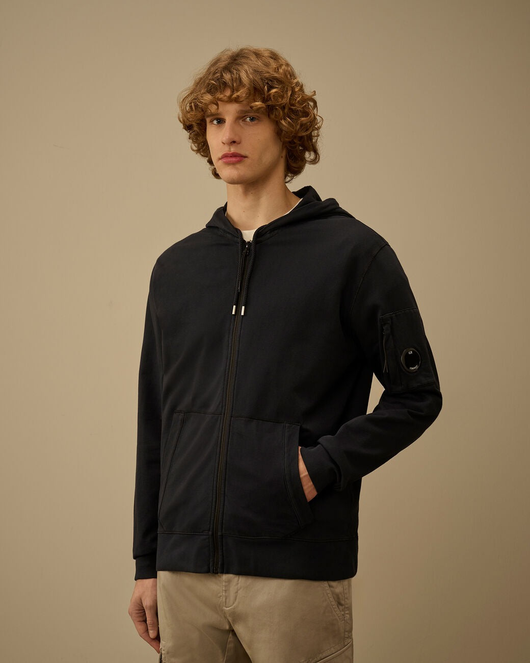 felpa fleece zip 20CMSS081A 002246G 888 CP COMPANY 