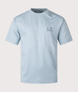 CP COMPANY t-shirt printed graphics Celeste