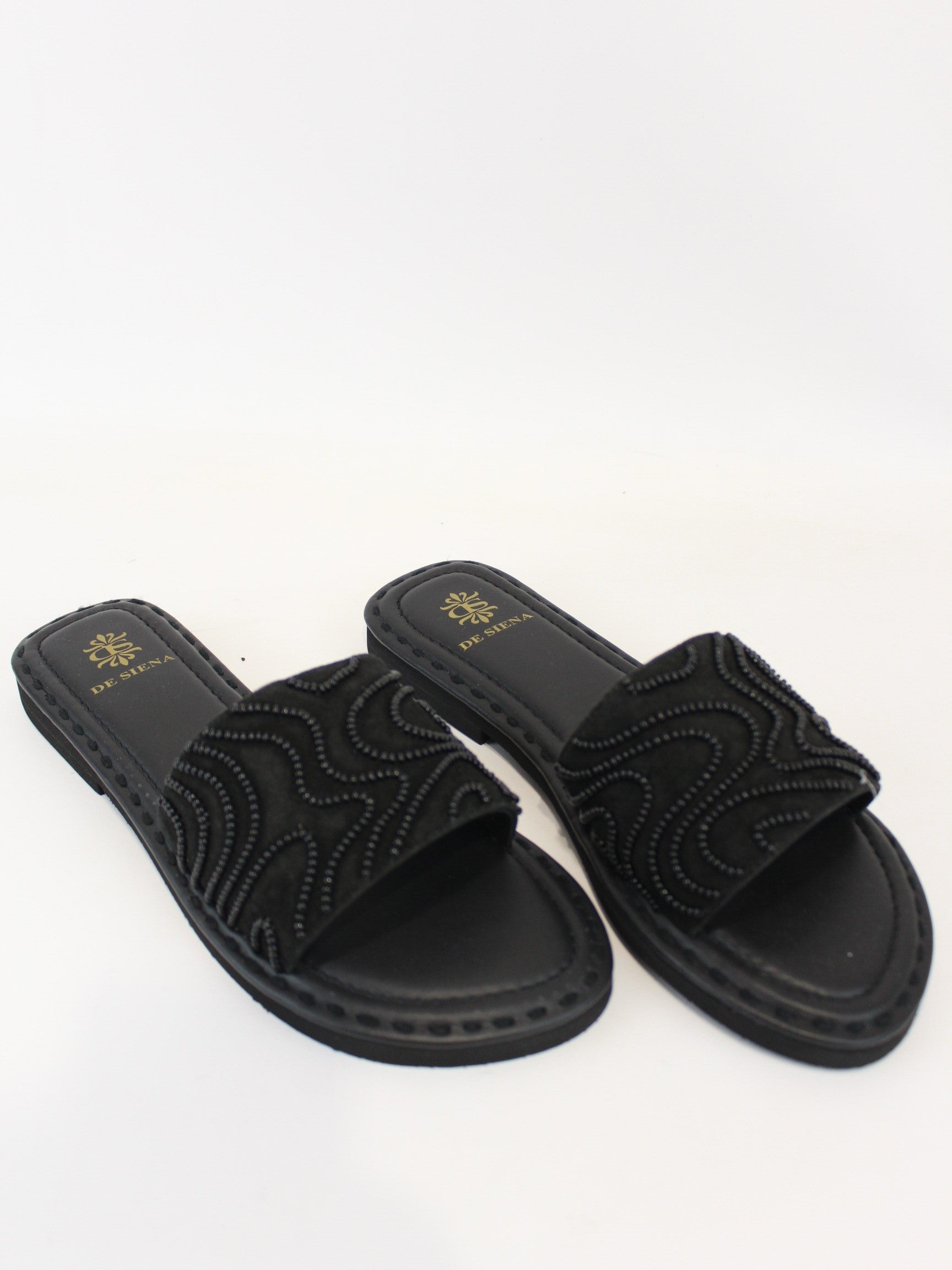 sandalo mina con perline MINA BLACK DE SIENA 