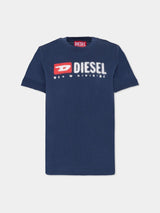 DIESEL t-shirt con logo diesel Blu