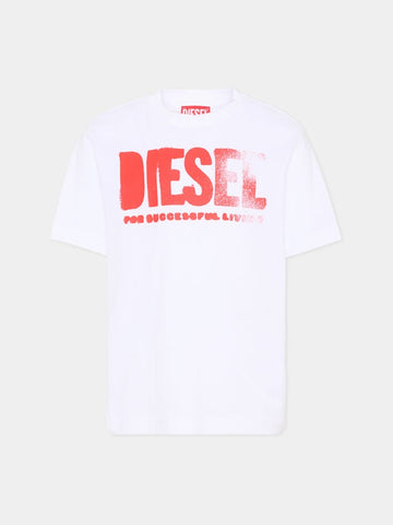 t-shirt con logo grafico J02587 0GRAI K100 DIESEL 