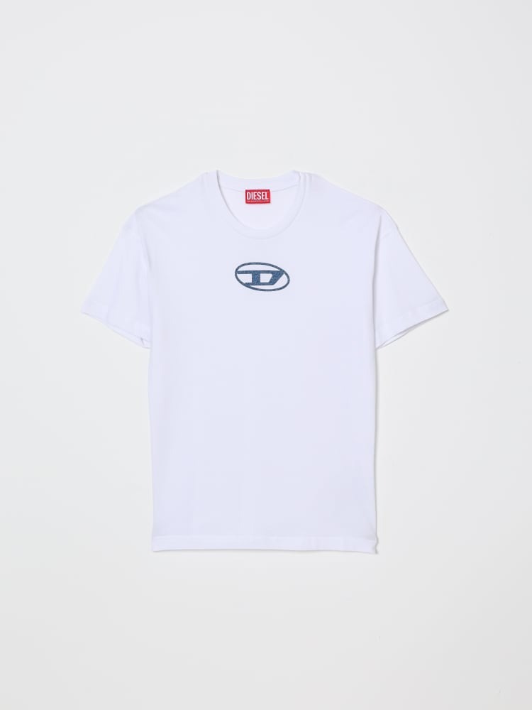 T-shirt con logo al centro J02590 0GRAI K100 DIESEL 