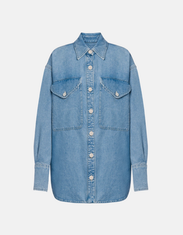 camicia over in denim DC460DFE332DMB9 800 DONDUP 