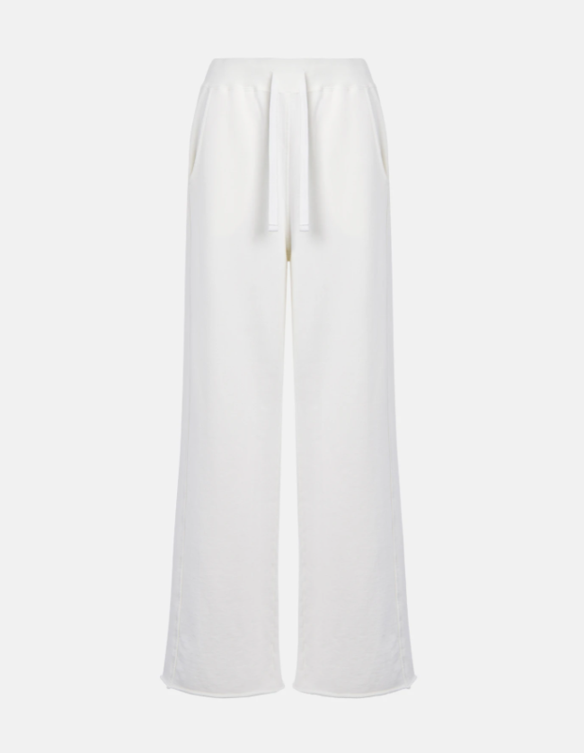 pantalone wide leg in cotone garzato DP860KF0254DMI9 000 DONDUP 