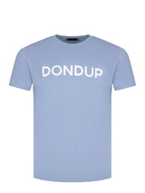 DONDUP t-shirt con logo scritta Azzurro