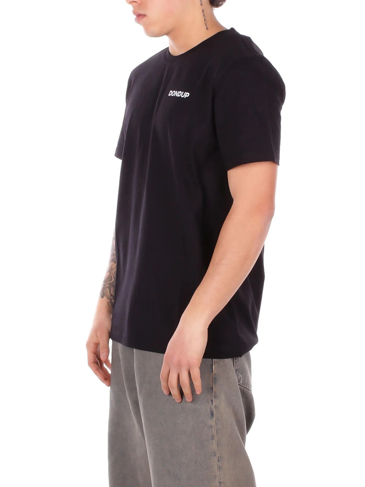 t-shirt con logo petto US198JF0309UML6 999 DONDUP 