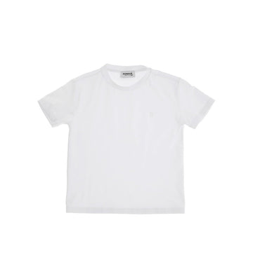 t-shirt con logo ricamato in tono DMTS048 JE017 B000 DONDUP KIDS 