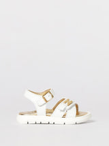 ELISABETTA FRANCHI sandalo logo oro Bianco