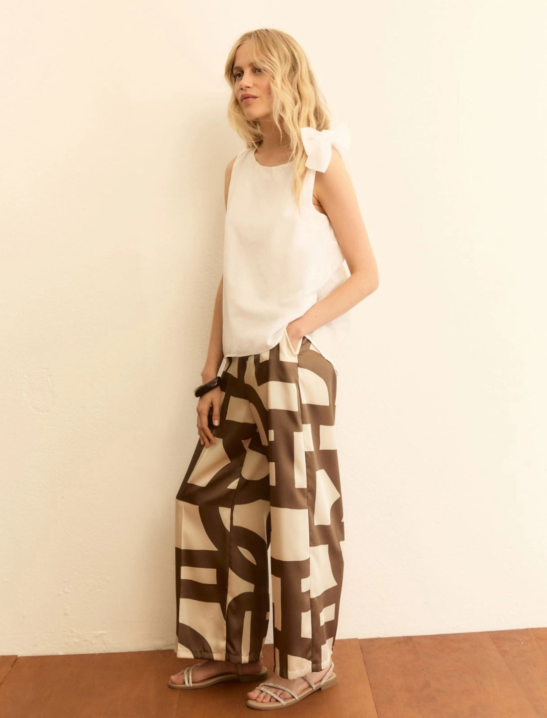 pantalone in twill stampato EMMALBERO 006 EMME MARELLA 