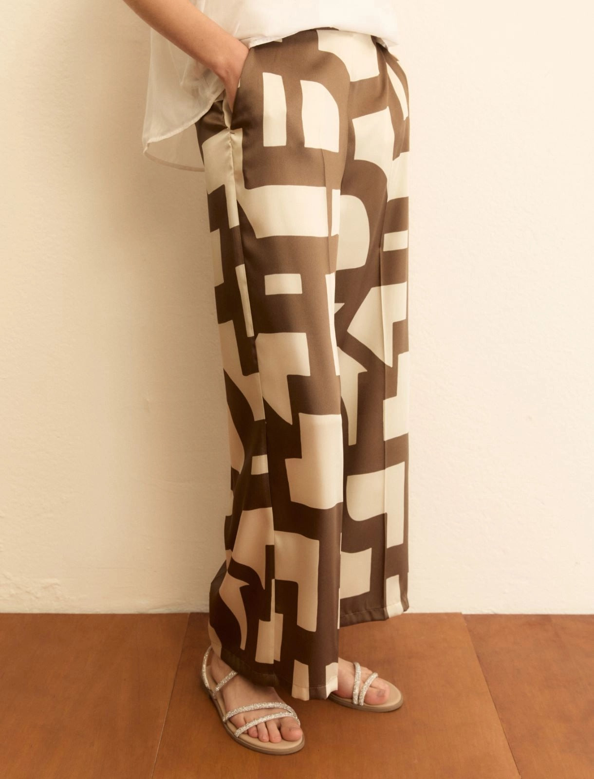 pantalone in twill stampato EMMALBERO 006 EMME MARELLA 