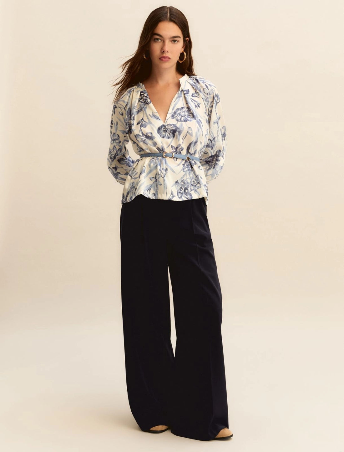 pantalone ampio in twill EMMASSENZI 005 EMME MARELLA 